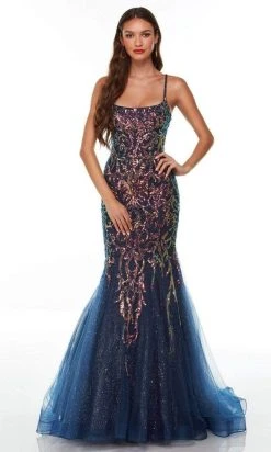Alyce Paris - 61204 Spaghetti Straps Glitter Sequin Gown