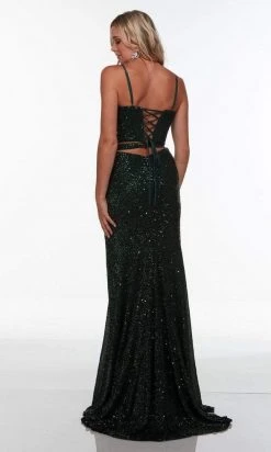 Alyce Paris - 61209 Two Piece Sequined Slit Gown 11 Alyce Paris - 61209 Two Piece Sequined Slit Gown