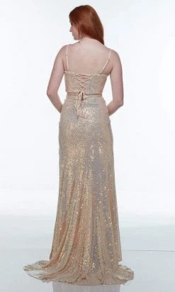 Alyce Paris - 61209 Two Piece Sequined Slit Gown 13 Alyce Paris - 61209 Two Piece Sequined Slit Gown