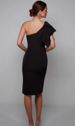 Alyce Paris 70005 - Ruffle Sleeve Fitted Formal Dress