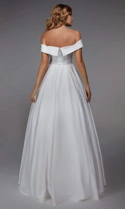 Alyce Paris - 7023 Off Shoulder A-Line Bridal Dress