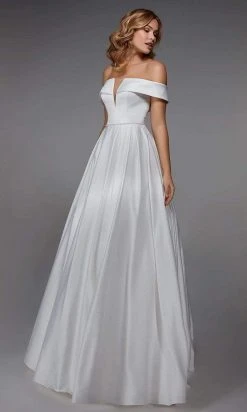 Alyce Paris - 7023 Off Shoulder A-Line Bridal Dress