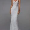 Alyce Paris - 7028 Spaghetti Strap Embroidered Bridal Gown