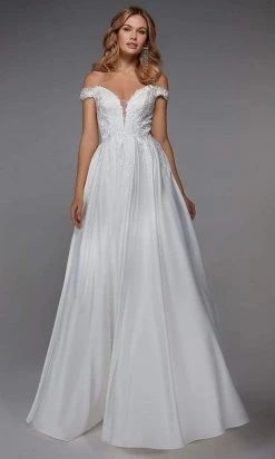 Alyce Paris - 7034 Off Shoulder Classic Bridal Dress 7 Alyce Paris - 7034 Off Shoulder Classic Bridal Dress