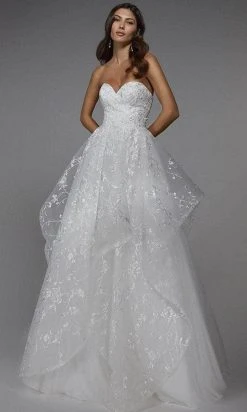 Alyce Paris 7041 - Strapless Sweetheart Neck Wedding Gown