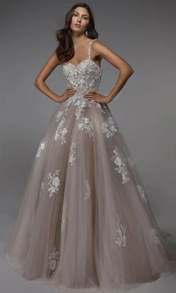 Alyce Paris 7043 - Embroidered Tulle Ballgown