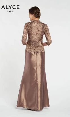 Alyce Paris - Black Label - 29143 Classy Lace V Neck Mermaid Gown 19 Alyce Paris - Black Label - 29143 Classy Lace V Neck Mermaid Gown