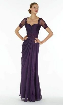 Alyce Paris - Black Label - 29580 Lace Embellished Chiffon Long Gown 14 Alyce Paris - Black Label - 29580 Lace Embellished Chiffon Long Gown