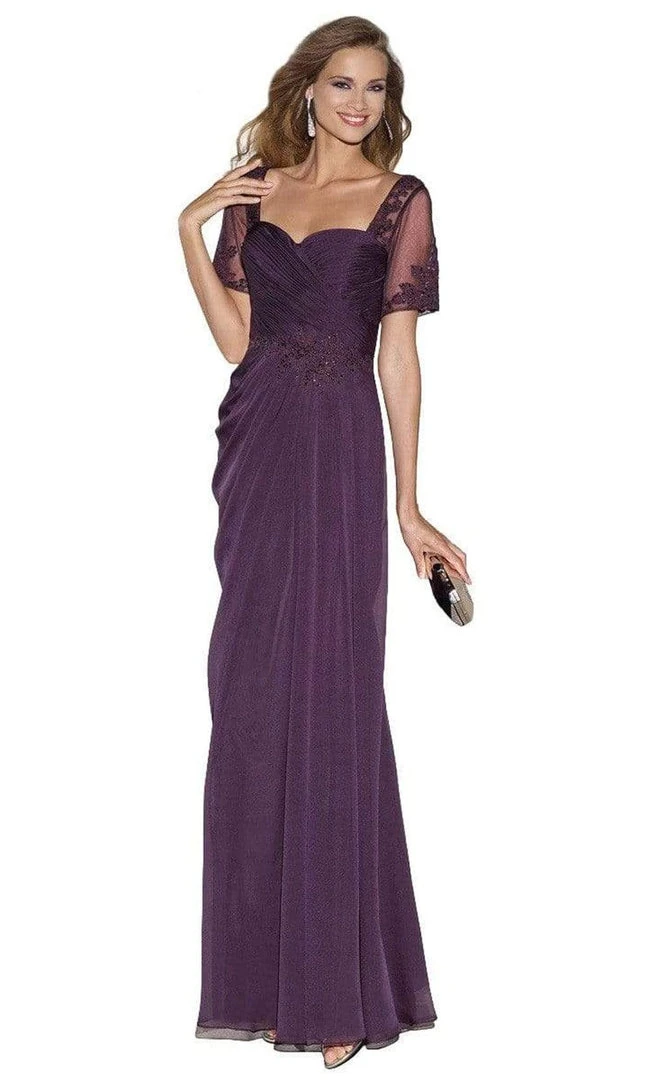 Alyce Paris - Black Label - 29580 Lace Embellished Chiffon Long Gown 7 Alyce Paris - Black Label - 29580 Lace Embellished Chiffon Long Gown