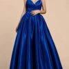 Andrea And Leo A0082 - V-Neck Pleated A-Line Evening Gown 1 Andrea And Leo A0082 - V-Neck Pleated A-Line Evening Gown