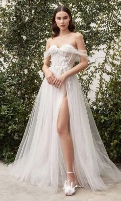 Andrea And Leo - A1036W Applique Corset Bridal Gown