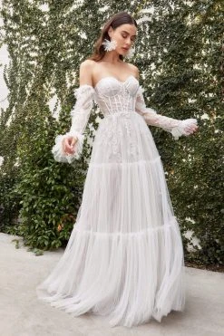 Andrea And Leo - A1037W Embroidered Sweetheart Bridal Gown