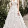 Andrea And Leo - A1042W Sleeveless Applique Bridal Gown