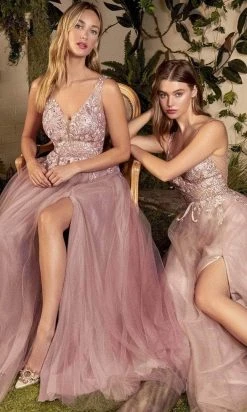 Andrea And Leo A1045C - Embroidered Tulle Prom Dress