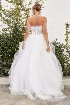 Andrea And Leo - A1050W Straight Across Corset Ballgown