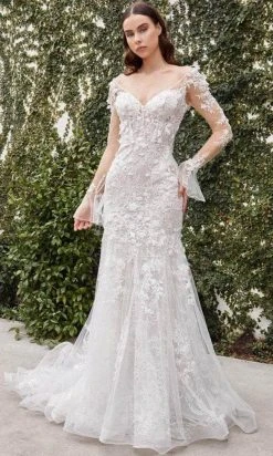 Andrea And Leo A1073WC - Long Sleeve V-Neck Wedding Dress