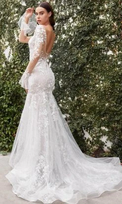 Andrea And Leo A1073WC - Long Sleeve V-Neck Wedding Dress