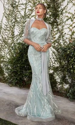 Andrea And Leo - A1076 Beaded Mermaid Gown With Bolero