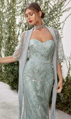 Andrea And Leo - A1076 Beaded Mermaid Gown With Bolero
