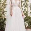 Andrea And Leo A1080W - Off-Shoulder Cape Sleeve Wedding Dress