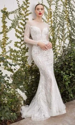 Andrea And Leo - A1085W Long Sleeve Lace Bridal Gown