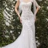 Andrea And Leo - A1086W Bow Draped Corset Bridal Gown