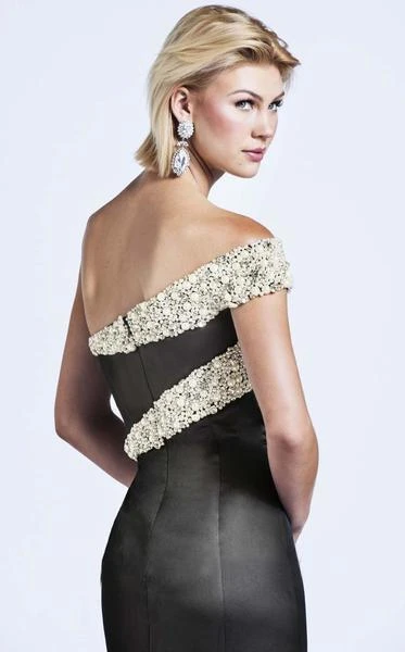 Ashley Lauren - 1082 Pearl Beaded Asymmetric Trumpet Dress 7 Ashley Lauren - 1082 Pearl Beaded Asymmetric Trumpet Dress