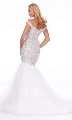 Ashley Lauren - 11042 Beaded Off Shoulder Trumpet Dress