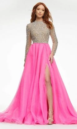 Ashley Lauren - 11065 High Neck A-Line Evening Dress
