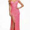 Ashley Lauren - 11067 Off-Shoulder V Neck Fully Beaded Evening Gown 2 Ashley Lauren - 11067 Off-Shoulder V Neck Fully Beaded Evening Gown