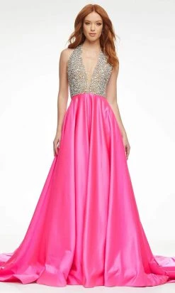 Ashley Lauren - 11071 Bead Embellished A-Line Evening Dress