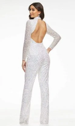 Ashley Lauren - 11077 Fitted High Neck Jumpsuit