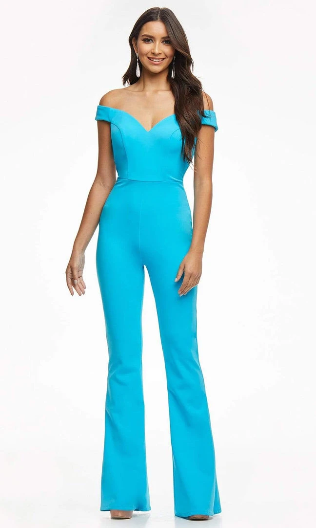 Ashley Lauren - 11086 Fitted Off Shoulder Jumpsuit 8 Ashley Lauren - 11086 Fitted Off Shoulder Jumpsuit