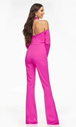 Ashley Lauren - 11089 Cold Shoulder Fitted Jumpsuit
