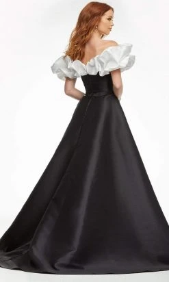 Ashley Lauren - 11096 Ruffled Off Shoulder Mikado Ballgown