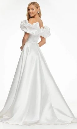 Ashley Lauren - 11096 Ruffled Off Shoulder Mikado Ballgown
