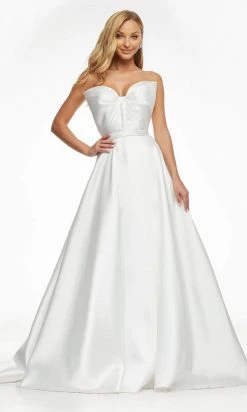 Ashley Lauren - 11097 Bow Accent Strapless Bodice Mikado Ballgown 9 Ashley Lauren - 11097 Bow Accent Strapless Bodice Mikado Ballgown
