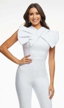Ashley Lauren - 11098 High Neck Bow Jumpsuit 13 Ashley Lauren - 11098 High Neck Bow Jumpsuit