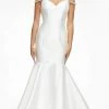 Ashley Lauren - 11103 Cold Shoulder Mermaid Satin Gown 1 Ashley Lauren - 11103 Cold Shoulder Mermaid Satin Gown