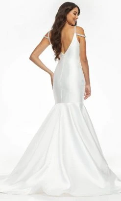 Ashley Lauren - 11103 Cold Shoulder Mermaid Satin Gown 6 Ashley Lauren - 11103 Cold Shoulder Mermaid Satin Gown