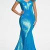 Ashley Lauren - 11107 Crisscross Back Sequin Gown 2 Ashley Lauren - 11107 Crisscross Back Sequin Gown