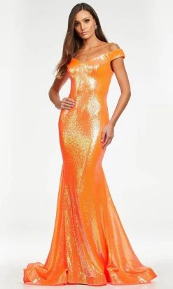Ashley Lauren - 11107 Crisscross Back Sequin Gown 16 Ashley Lauren - 11107 Crisscross Back Sequin Gown