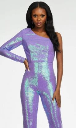 Ashley Lauren - 11110 One Shoulder Sequin Jumpsuit 22 Ashley Lauren - 11110 One Shoulder Sequin Jumpsuit