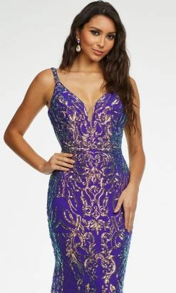 Ashley Lauren - 11113 Sequin Motif Long Gown