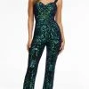 Ashley Lauren - 11116 Sweetheart Sequin Jumpsuit