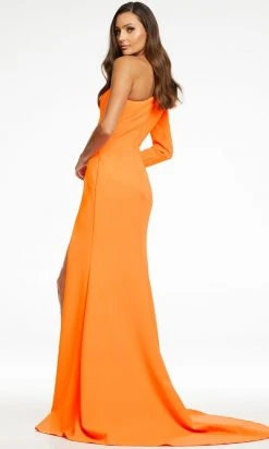 Ashley Lauren - 11117 Long Sleeve One Shoulder Gown