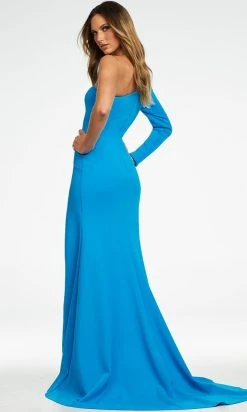 Ashley Lauren - 11117 Long Sleeve One Shoulder Gown