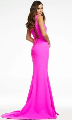 Ashley Lauren - 11119 One Shoulder Lace Up Gown 14 Ashley Lauren - 11119 One Shoulder Lace Up Gown