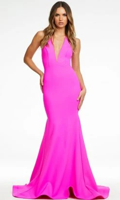 Ashley Lauren - 11121 Plunging Halter Gown 22 Ashley Lauren - 11121 Plunging Halter Gown