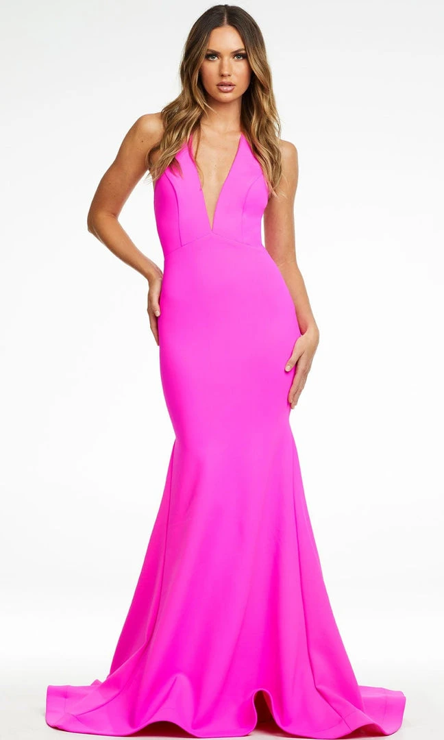 Ashley Lauren - 11121 Plunging Halter Gown 9 Ashley Lauren - 11121 Plunging Halter Gown